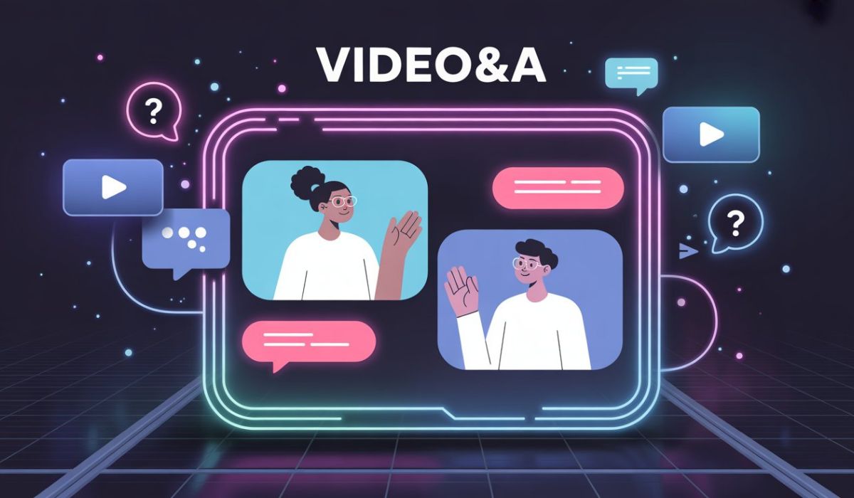 Creative interface of Video&A showcasing video editing tools and smart storytelling features.